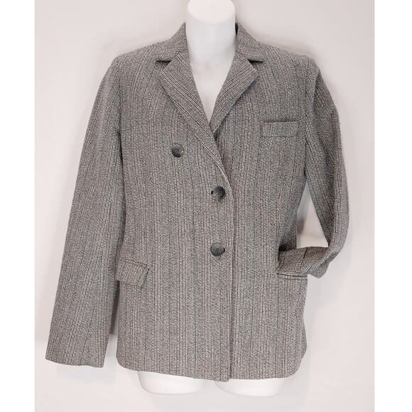 3.1 Phillip Lim Striped Blazer Tailored Fit Single Breasted Gray Womens Size 2 - Picture 1 of 9
